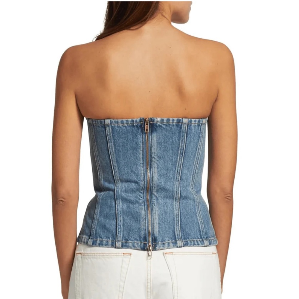RONNY KOBO “SASHA” DENIM CORSET, SZ L - Picture 10 of 11